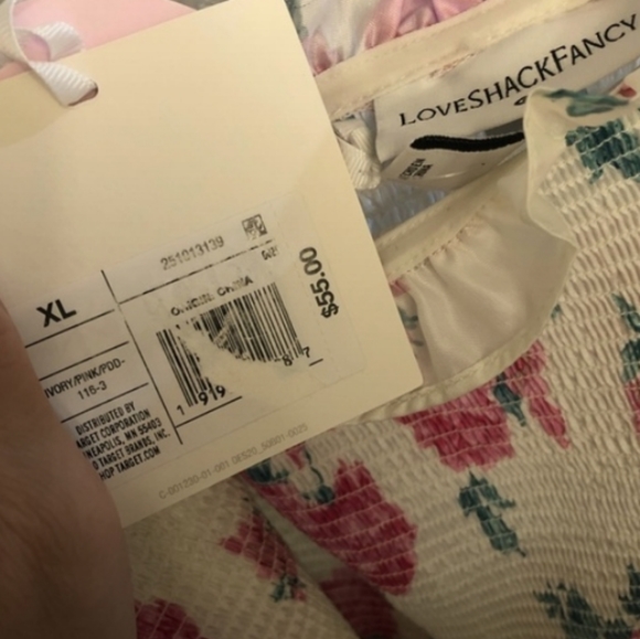 LoveShackFancy Pink Floral Midi Dress - Picture 3 of 8